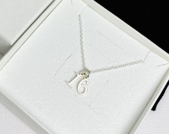 Sweet Sixteen Necklace 16th Birthday Gift, Sixteen Birthday Jewellery, Teen 16 Jewellery, Teenager Gift Jewellery Number 16 Gift Jewellery