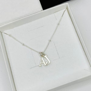 Custom Initial Necklace Sterling Silver Personalised Initial Necklace Multi Letter Personalised Gift Jewellery, Monogram Gift For Her
