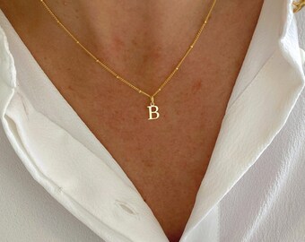 Gold Initial Necklace, Dainty Initial Necklace, Personalised Jewellery For Her, Initial Necklace Gold