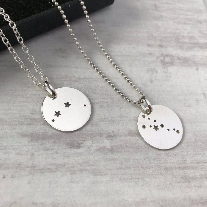 silver horoscope necklace