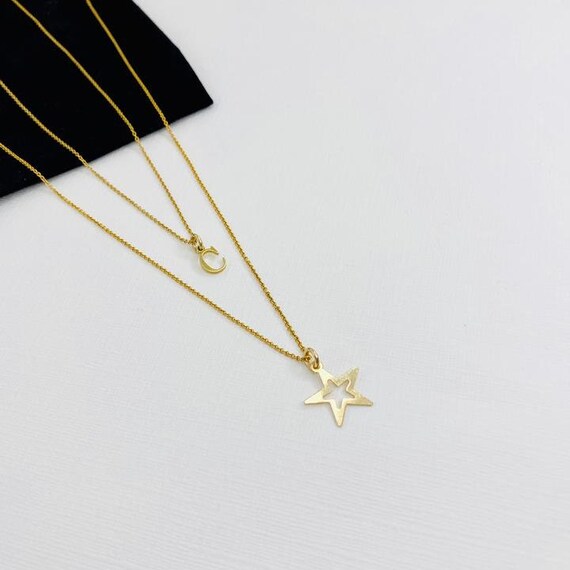Star Jewellery Monogram Jewellery Set Jewellery Set The Claire Silver Initial /& Star Necklace Set Personalised Jewellery Set