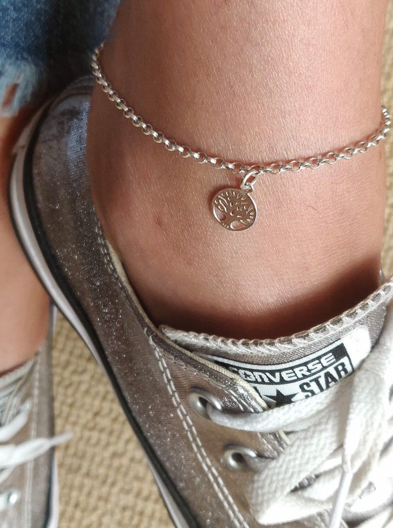 Multi Charm Anklet Sterling Silver Charm Ankle Bracelet | Etsy