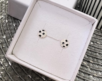 Sterling Silver Football Earrings, Football Gift For Her, Girls Football Stud Earrings, Football Fan Gift, Football Lover Gift