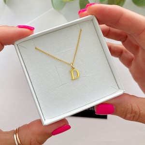 Gold Initial Necklace 14K Gold Filled Letter Jewellery, Gold Letter Name Necklace Multi-Letter, Three Initial Necklace Gift Personalised