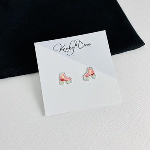 Roller skating gift of stud earrings.