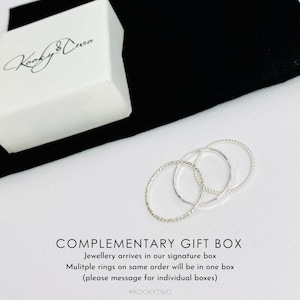 Silver Stacking Rings Dainty Sterling Silver Rings Stackable Jewellery ...