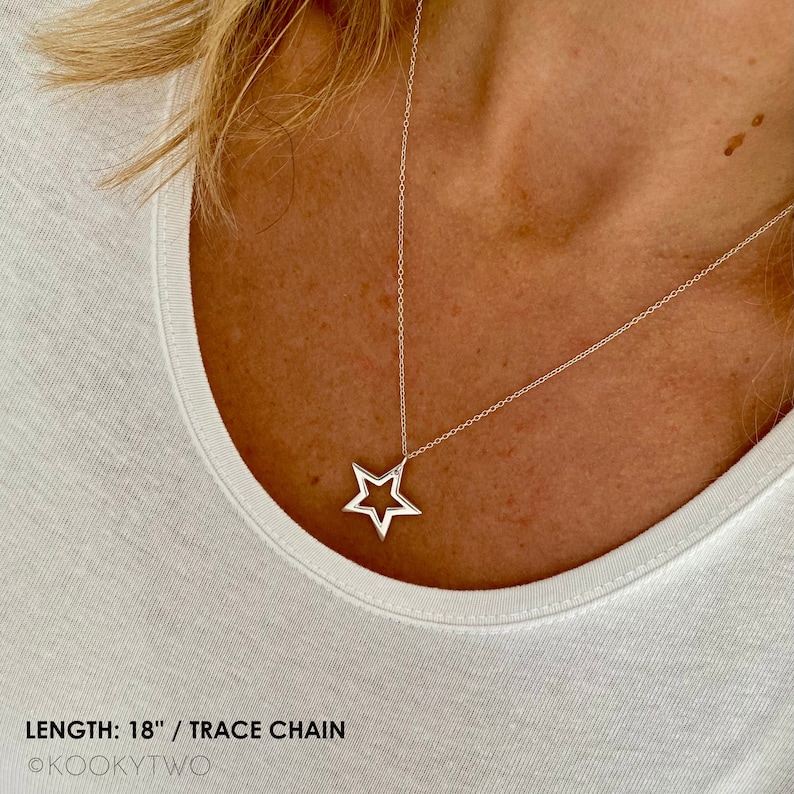 Star pendant necklace sterling silver.