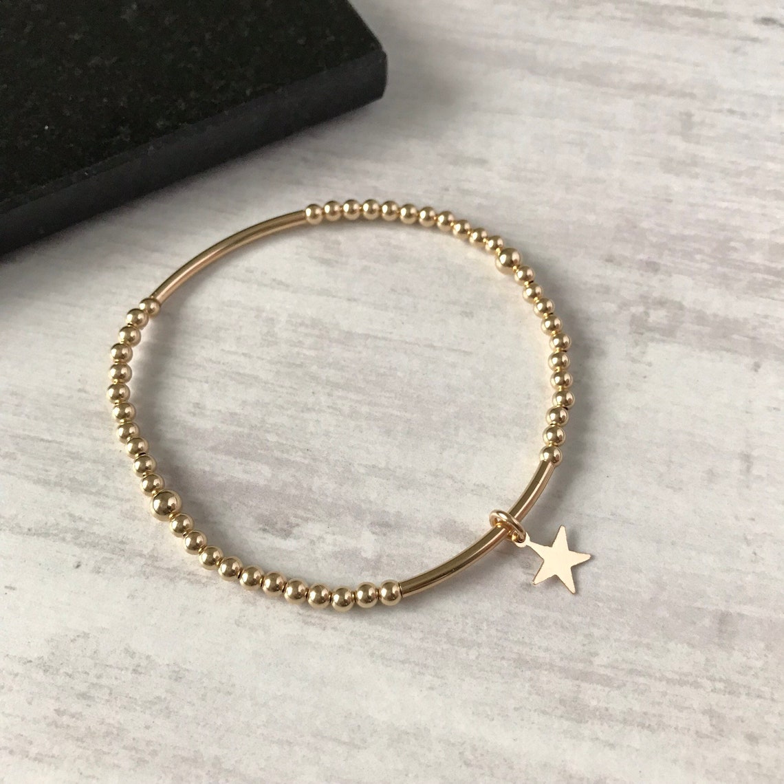 Gold Star Bracelet Dainty Star Jewellery 14k Gold Filled Etsy
