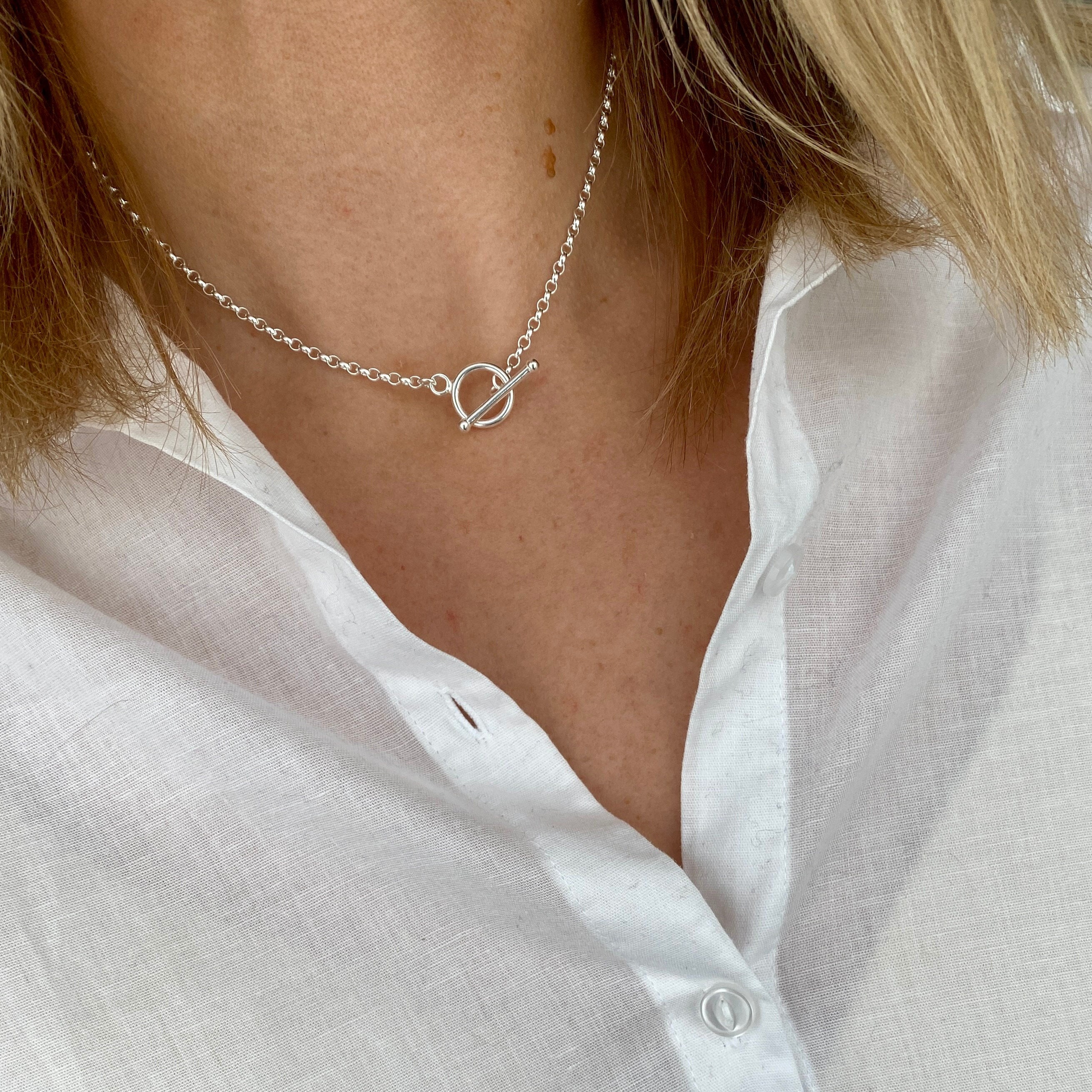 Circle Chunky Necklace, Sterling UK