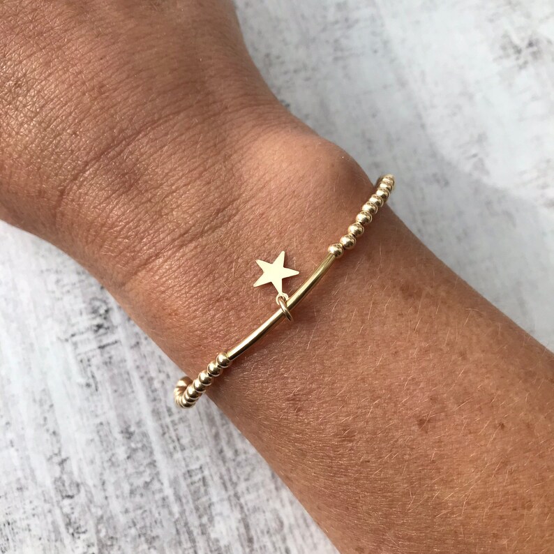 Gold Star Bracelet Dainty Star Jewellery 14k Gold Filled Etsy
