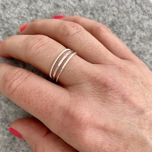 Silver Stacking Rings Dainty Sterling Silver Rings Stackable Jewellery ...