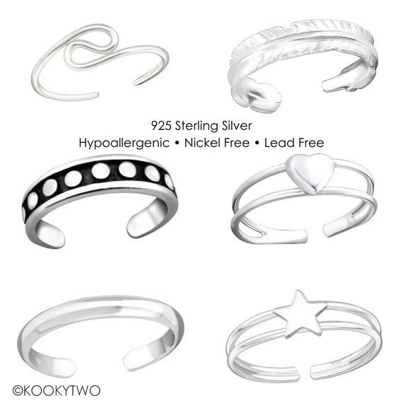 ●COYSEIO● 25SS SILVER TOE RING SET ◆送料・関税込◆ ChicSier Toe Rings for Women 925 Sterling Sier Toe Ring