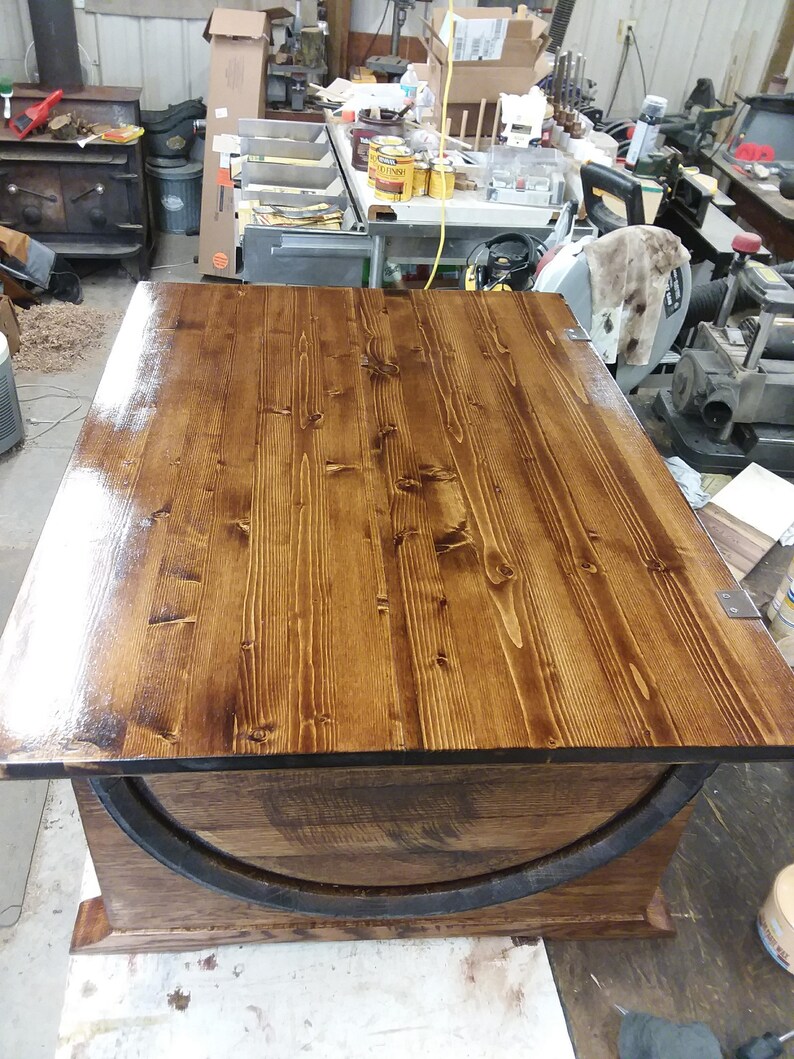 Whiskey Barrel Coffee Table Custom Made Etsy