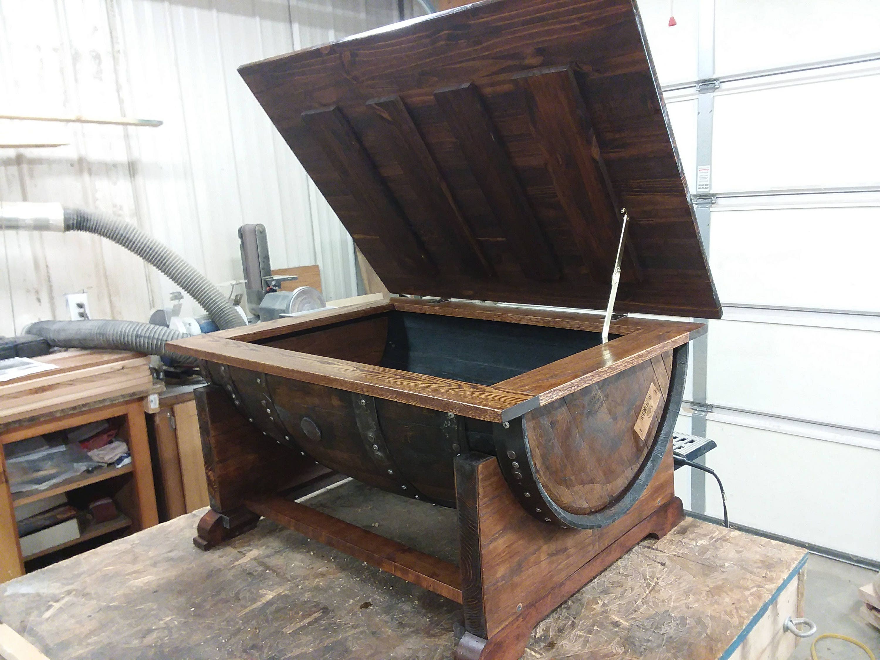 Whiskey Barrel Coffee Table Custom Made Etsy