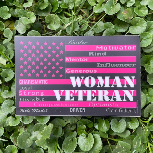 Women Veterans | veterans | sisterhood | Empowerment | Vinyl Sticker | Girl Power | Patriotic | Leaders | Diversity | Water Bottles | Mugs