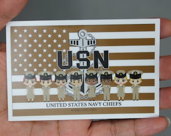 Navy Chief | Navy Pride | CPO | Chief Mess | Vinyl Sticker | Anchor | Patriotic | Leaders | Diversity | Water Bottles | Mugs