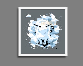 Sheep Cloud Shadow Box SVG: Laser Cut File Templates (Digital Download