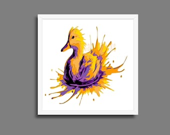 Duck Splash Art Shadow Box Multiayer Shadowbox, Shadow Box Templates,  Laser Cut File, GlowForge File, DXF, Cricut File SVG, PNG, Cardstock