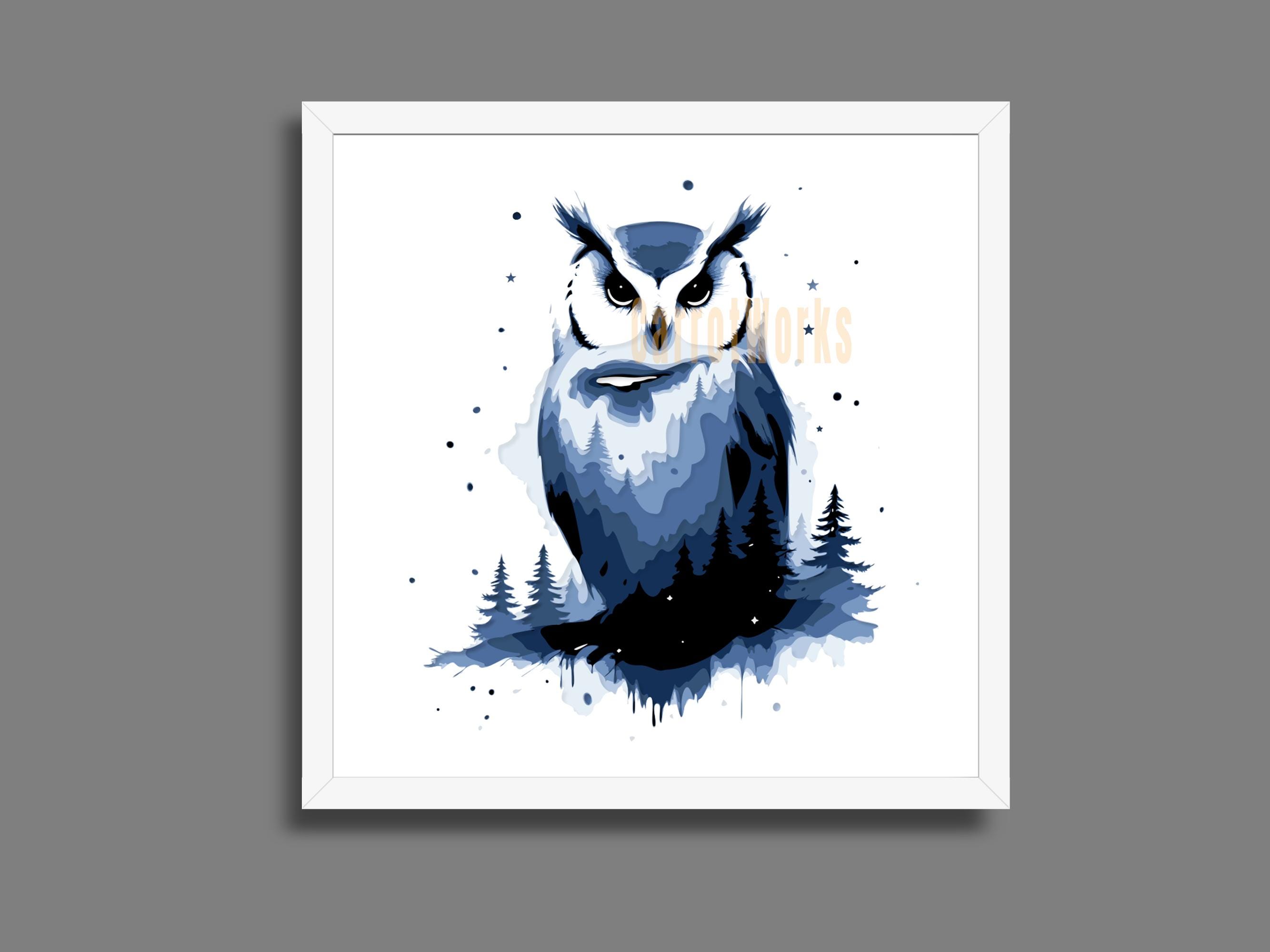 Owl Forest Shadowbox Multi Layer Layered Box, Shadow Box Templates,  Laser Cut File, GlowForge, File