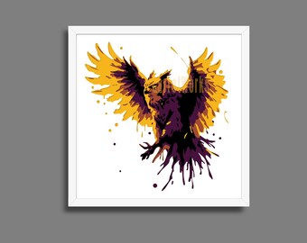 Owl Splash Drips Shadowbox SVG: Laser Cut File for Glowforge DXF, Cricut SVG, (Digital Download),