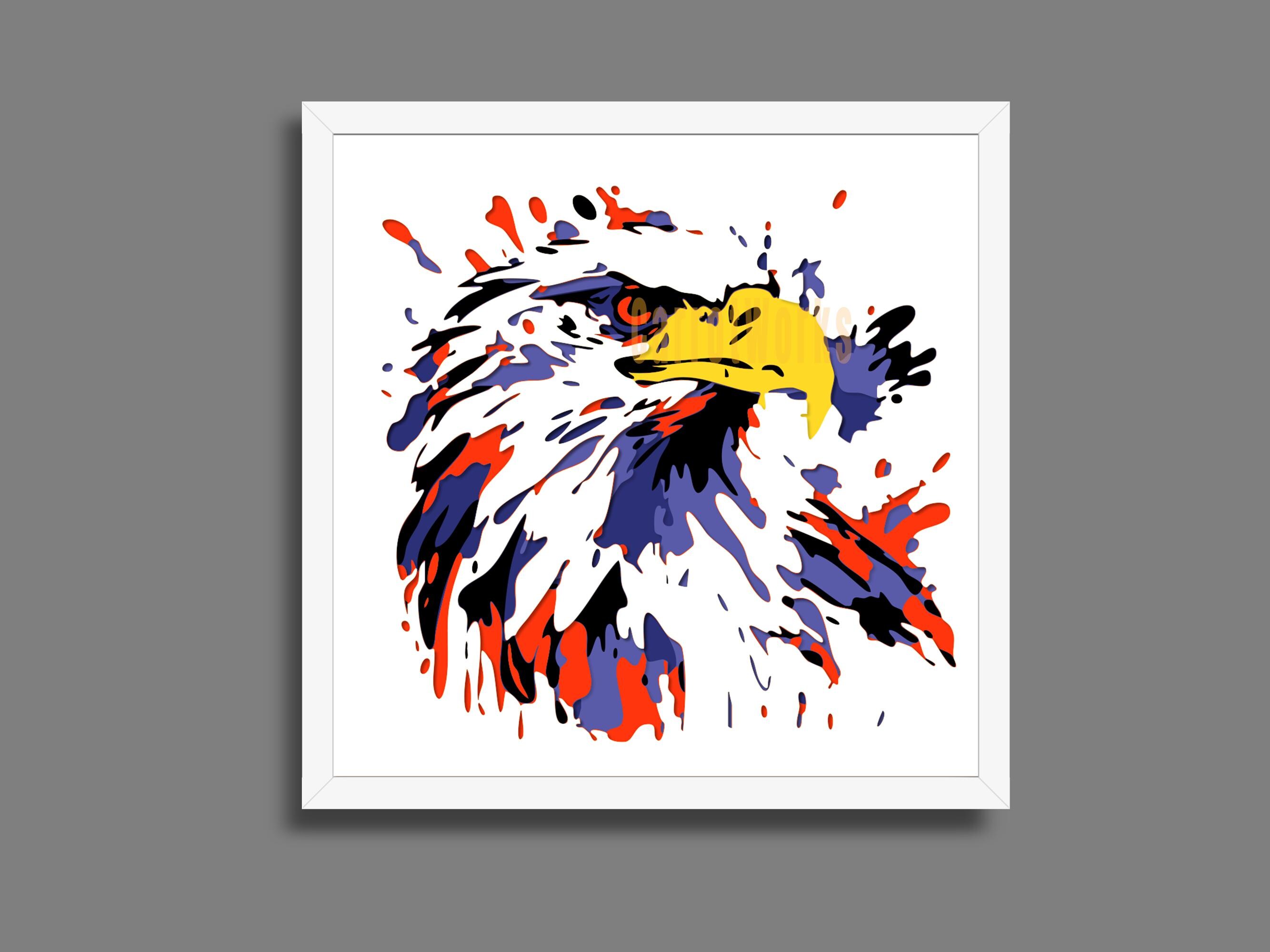 Eagle Multi Layered Layer Shadow Box Shadowbox, Shadow Box Templates ...