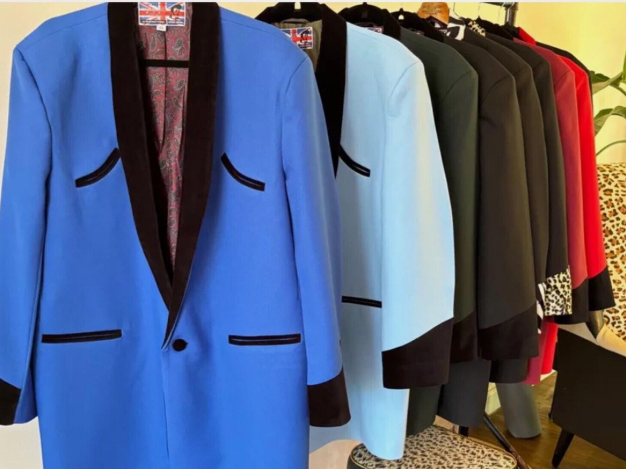 Full Roll Collar and Cuffs Teddy Boy Drape Jacket .exclusive