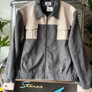 1950’s Gab Jacket .Classic Rockabilly Blouson Style. Atomic Fleck Size US XXXL .UK 50