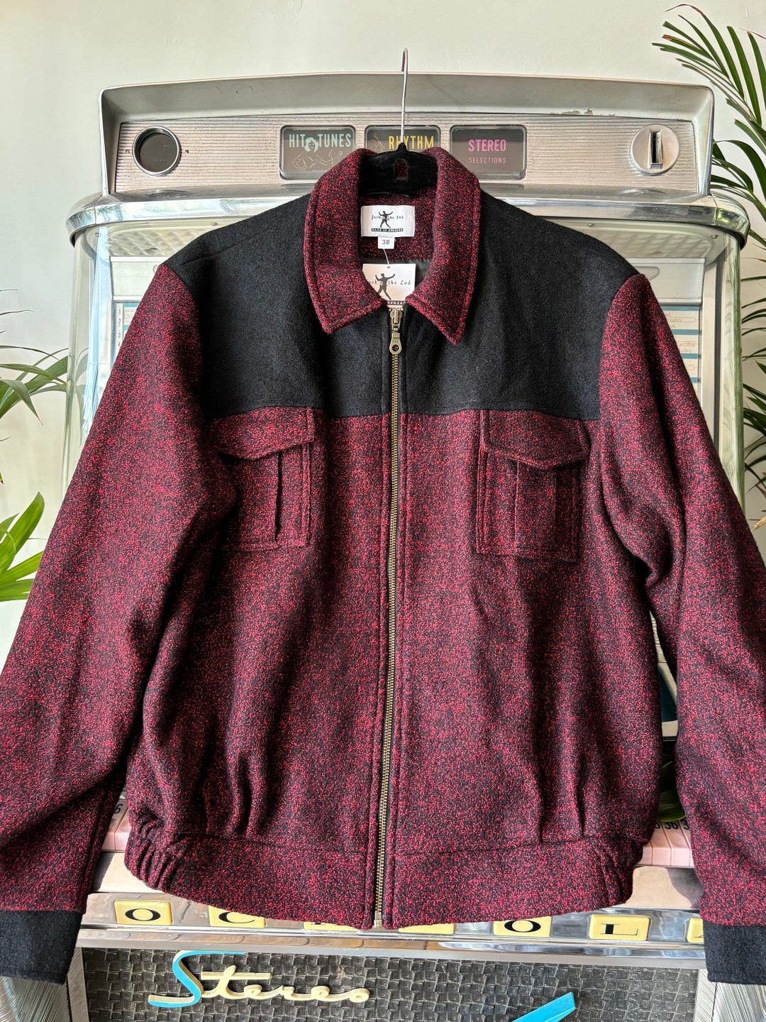 1950's Gab Jacket . Classic Rockabilly Blouson Style . Sizes 1950's Gab Jacket . Classic Rockabilly Blouson Style . Sizes