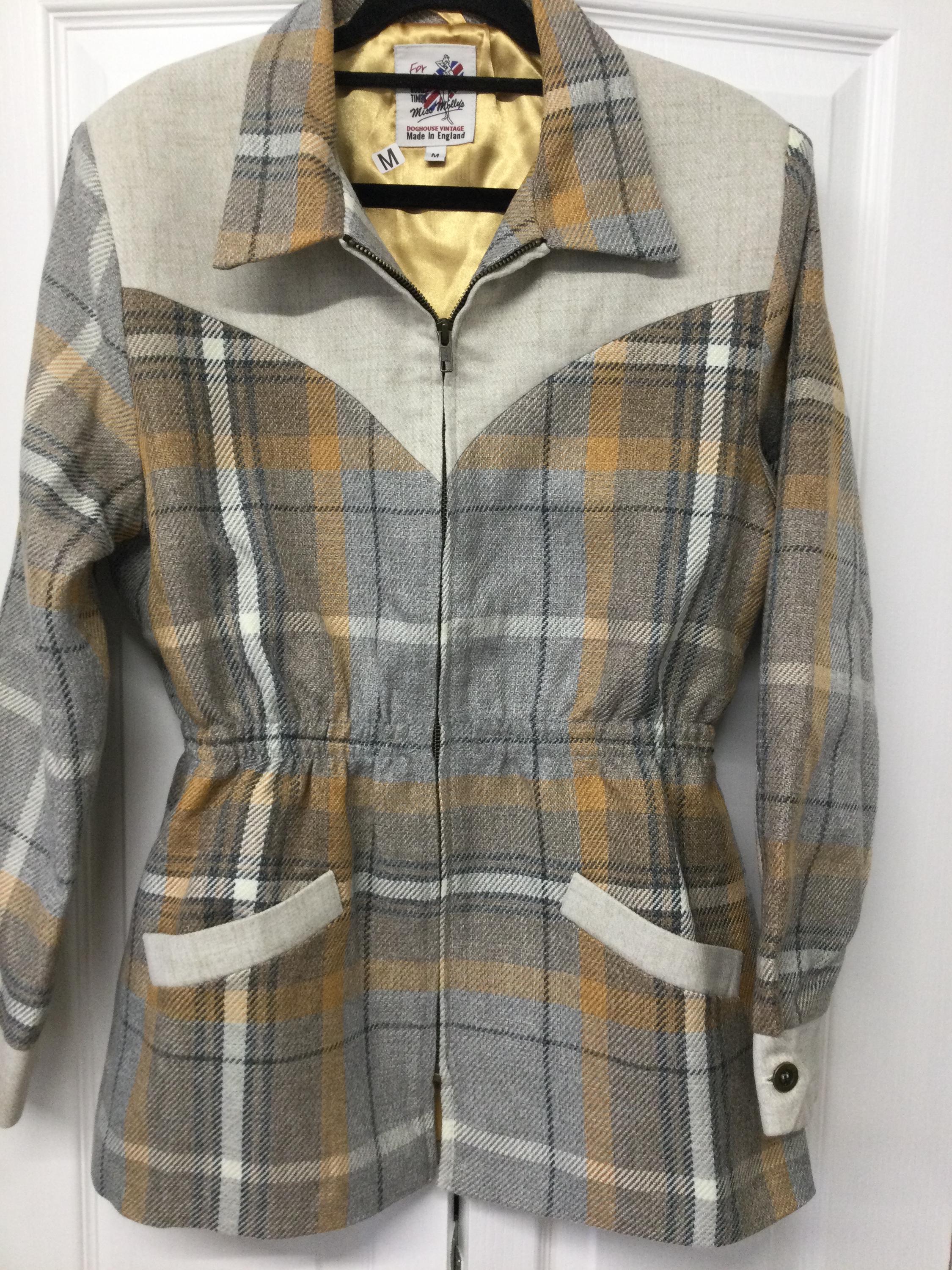 レディース 1950 年代ビンテージ スタイル スキー ジャケット、ウール 