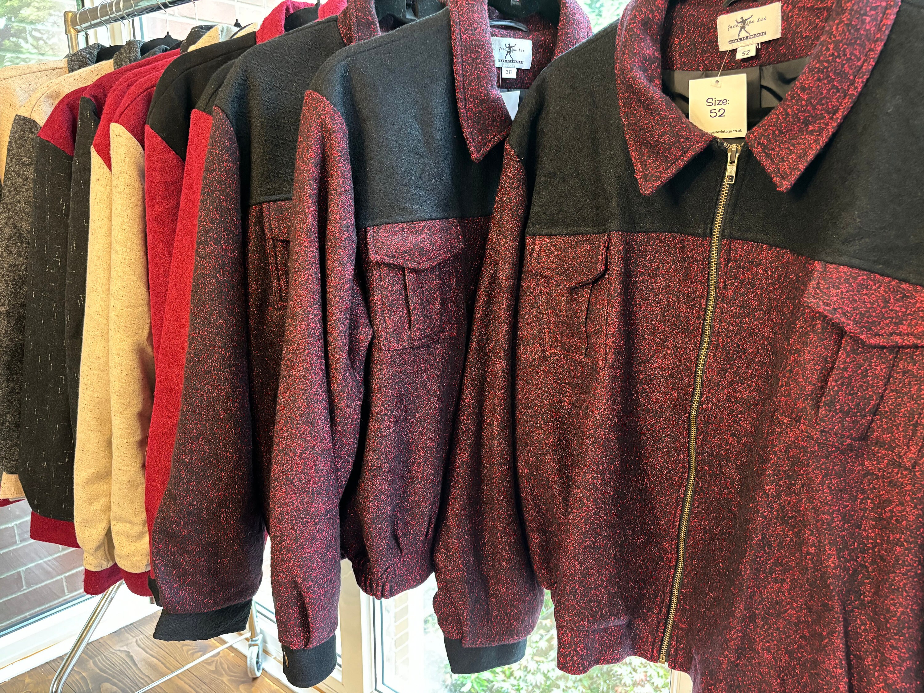 1950's Gab Jacket . Classic Rockabilly Blouson Style . Sizes