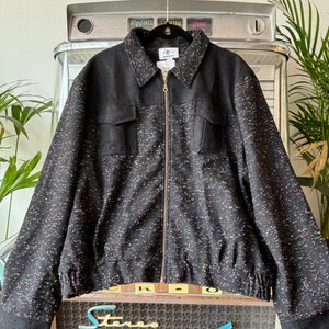 1950’s Gab Jacket .Classic Rockabilly Blouson Style. Atomic Fleck Size US L .UK 44