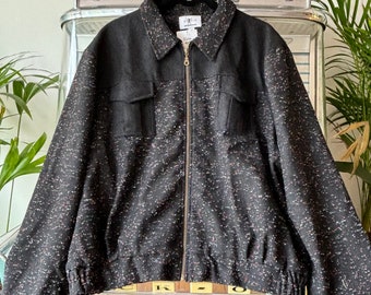 1950’s Gab Jacket .Classic Rockabilly Blouson Style. Atomic Fleck Size US L .UK 44