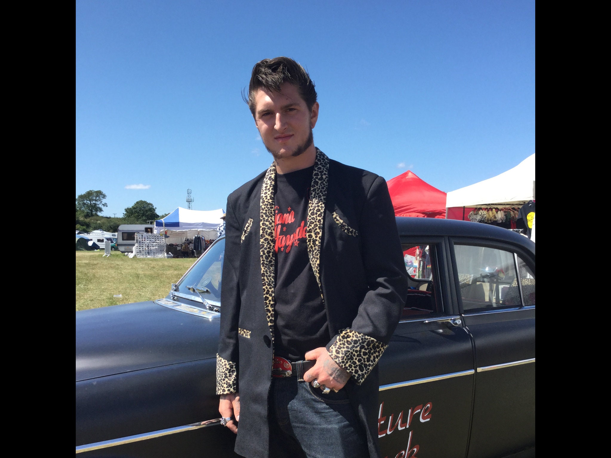 Teddy Boy Drape Jacket .1950s Teddy Boy .size 52 .black With