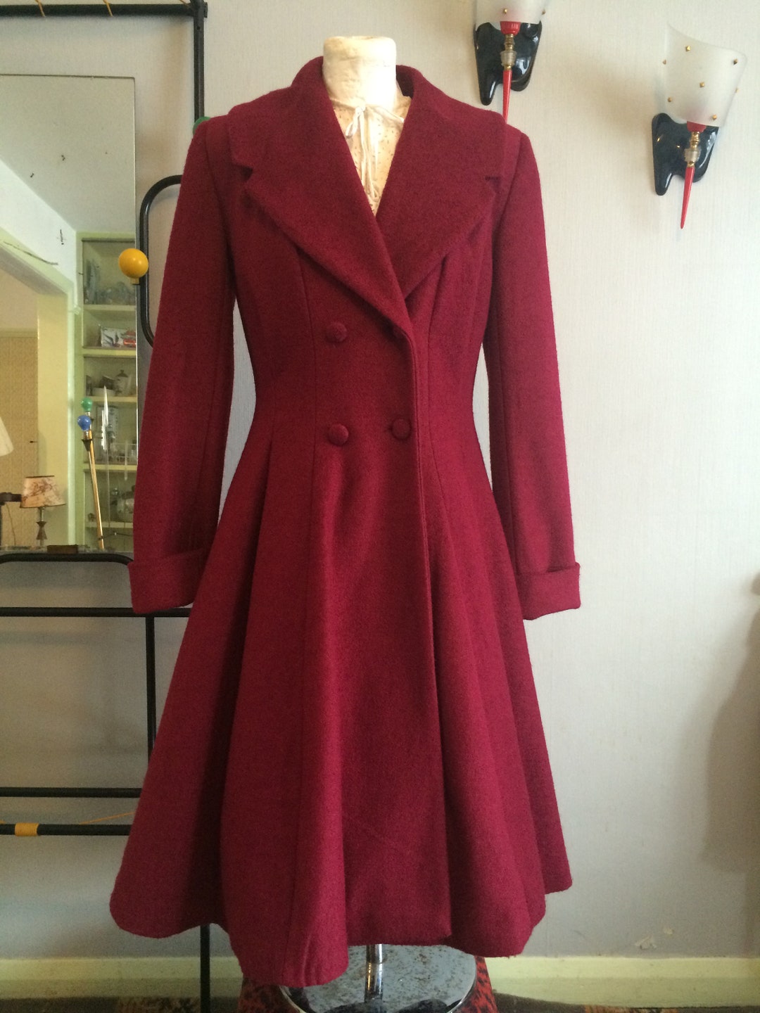 ジャケット・アウター 80s Vintage Flare Design Super Long Coat 80s Vintage Flare Design Super Long Coat