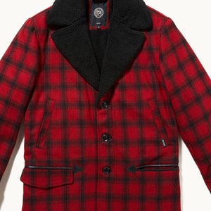 Mens Rockabilly Hunting  Lumberjack coat  Kurt Black and Red check. Rock and  Roll.