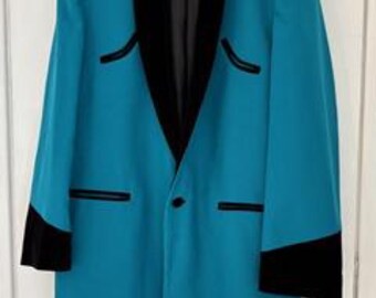 Teddy Boy Drape Jacket .1950s Teddy Boy .size 52 .black With