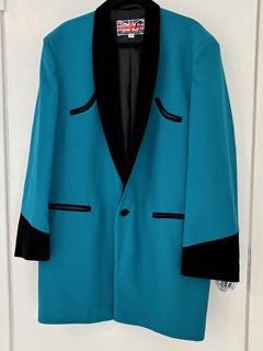 Teddy Boy Drape Jacket .1950s Teddy Boy .size 52 .black With