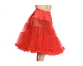 Hell bunny full circle Rock and Roll petticoat,bright red ,Rockabilly.Adjustable