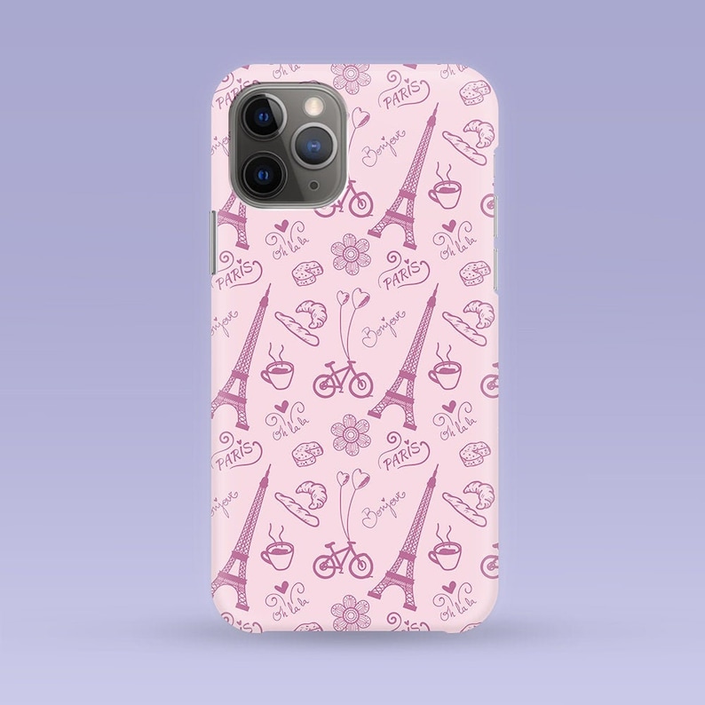 Pink Eiffel Tower iPhone Case Multiple Case Sizes Available Paris iPhone Case French iPhone Cover