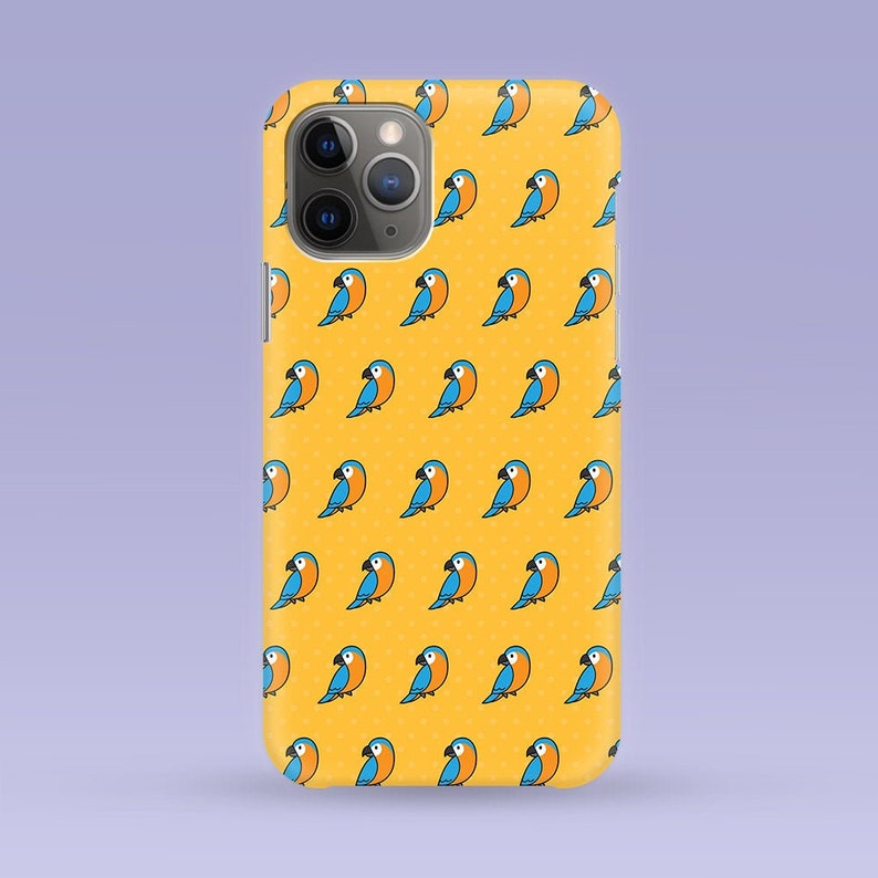 Exotic iPhone Cover Yellow Parrot iPhone Case Multiple Case Sizes Available Tropical iPhone Case