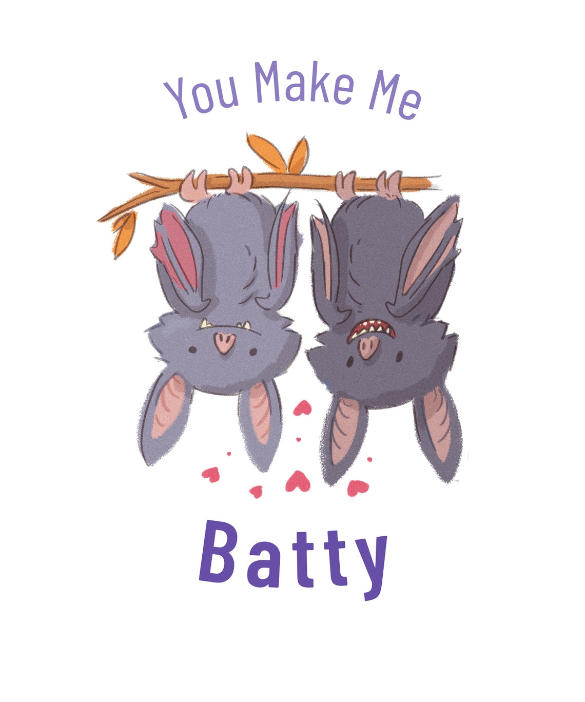 You Make Me Batty Cute Bat Valentine's Day Pillow Bat Etsy