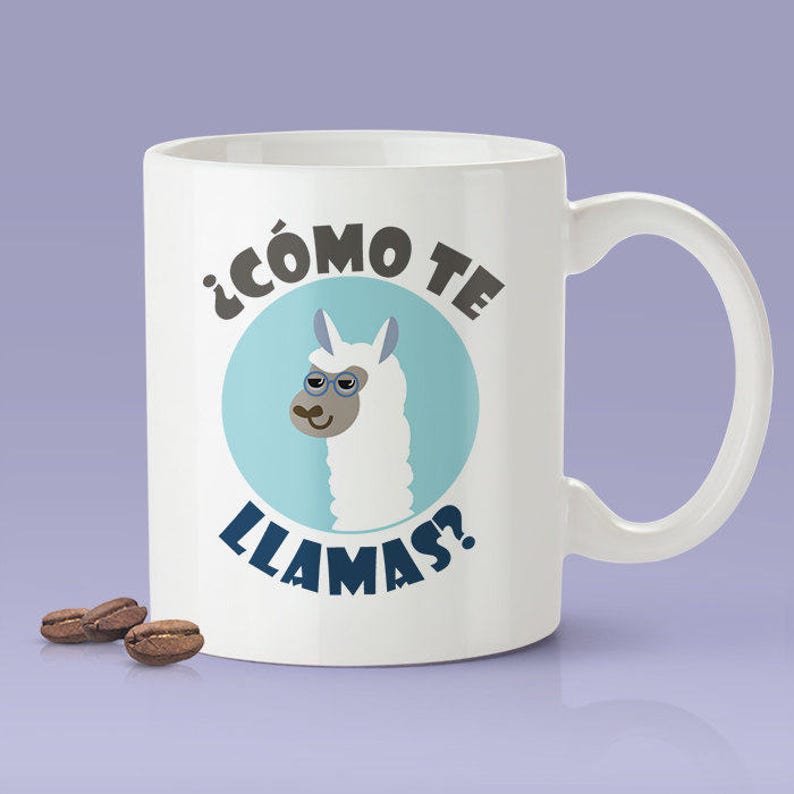 Cute Llama Mug cómo te llamas Gift Idea Gift For Him Etsy