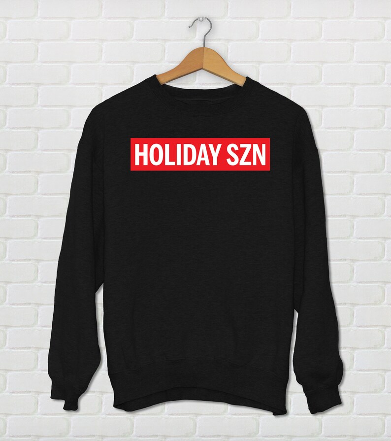 Holiday SZN Fake Supreme Supreme Parody Sweater | Etsy