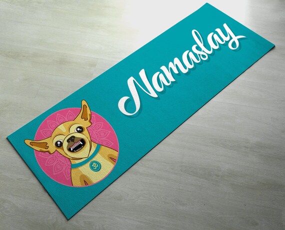 Printed Namaslay Dog Yoga Mat Customized Yoga Gifts For Etsy