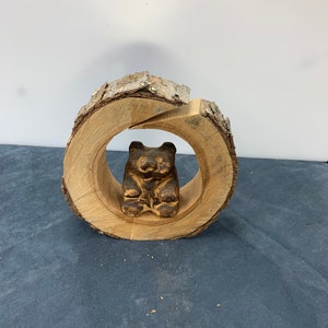 Chainsaw carved little bear