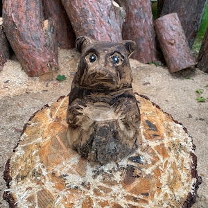 Carved wooden bear