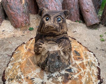 Carved wooden bear