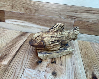 Chainsaw carved fish