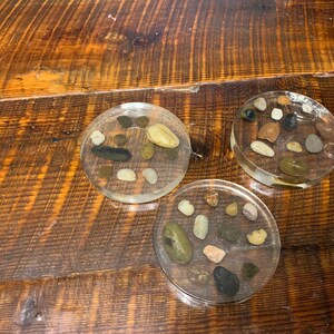 Coasters . Stone and epoxy