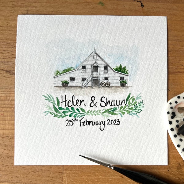 Wedding venue watercolour
